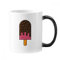 DIYthinker Schokolade Nadel Crispy Süße Eiscreme-Farbe ändern Tasse Morphing wärmeempfindliche Schale Geschenk mit Griffen 350 Ml Mehrfarbig