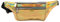 Holografische Bauchtasche für Damen und Herren, wasserabweisend, mit mehreren Taschen, verstellbaren Gürteln, Metallic, Gold, 12.6x3.5x6.7 inches, Bauchtasche
