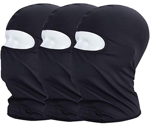 MAYOUTH Sturmhaube Balaclava UV Schutz Gesichtsmasken für Radfahren Outdoor Sports Vollgesichtsmaske Breath, Dunkelgrau 3er Pack, M