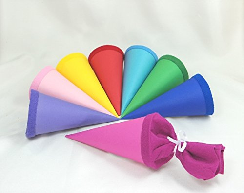 Unbekannt 8 Stück Schultüten Mini Klein Sortiment aus 8 Farben 15 cm Schulanfang