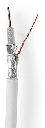 Nedis Csbg4050Wt250 Cable Coaxial Compatible con 4G/LTE, 25 m, Blanco