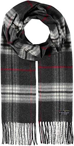 FRAAS Cashmink Schal 30 x 180 cm - Weicher als Kaschmir - Made in Germany - Schal kariert für Herren - Perfekt für Herbst und Winter Charcoal