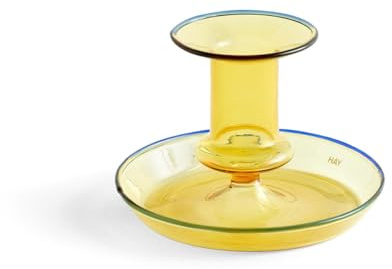 HAY Flare Kerzenhalter Glas Gelb,507953 H 7,5cm 11cm