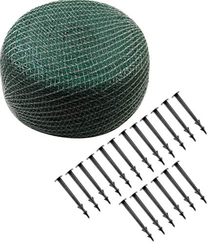 Meister Laubschutznetz 10 x 4 m – grün – 20 x 20 mm Maschenweite | Inklusive Erdanker – Robustes Gewebe – Witterungs- und UV-beständig – Netzabdeckung teich und Pool – Teichnetz