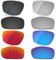 LenzReborn Verres polarisés de rechange pour lunettes de soleil Oakley Fives Squared, noir foncé + gris argenté + rouge feu + bleu glacier, Taille unique