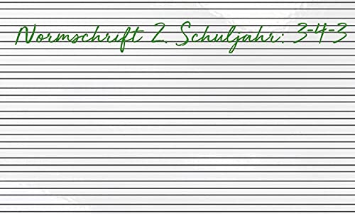 Whiteboardfolie liniert | selbstklebend | für Boardmarker | verschiedene Größen | selbstklebend beschreibbar abwischbar zuschneidbar | (150x100 cm, Normschrift 2. Schuljahr:3-4-3)