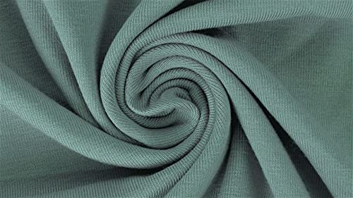 Jersey Baumwolljersey YARA Uni Meterware, 220g/m², Öko-Tex Standard 100, ab 0,5 m, Stoffe, 330g/lfm (Altgrün-126)