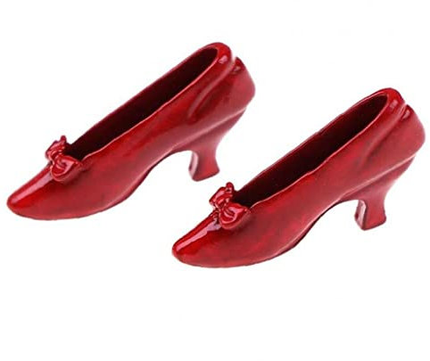 Lipfer 1:12 Miniatur Rot Hohem Schuhe Puppenhaus Dekoration Accessoires 1pair
