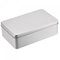sourcing map Metal Tin Box, 7.09 x 4.33 x 2.17 Rectangular Empty Tinplate Containers with Lids, Silver Tone, for Home Organizer, Candles, Gifts, Car Keys, Crafts Storage