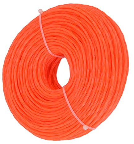 Uxsiya Hilo de desbrozadora de 3,0 mm y 85 m, resistente a daños, alta capacidad de corte, forma de nailon trenzado para cortacésped de jardín