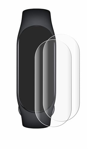 BROTECT 2 Stück Full-Cover Schutzfolie für Xiaomi Smart Band 7 Full-Screen Displayschutz-Folie [3D Curved, Anti-Fingerprint, Kristall-Klar]