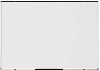 BoardsPlus Economy Tableau blanc magnétique, 105 x 75 cm, surface en acier laqué effaçable à sec, cadre en Tech Alloy Noir