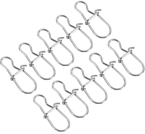 PATIKIL 100 Paquete Pesca Broches 18LBS para Salada Agua Dulce Agua Plata | Inoxidable Giratorio Aparejos Kit Pesca Clips Señuelo