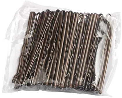 Pack of 50 Hair Grips/Bobby Pins for Girls/Women 5cm [Brown]