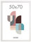 ACAZA Cadre Photo 50x70 Blanc, Pour Photos, Posters et Affiches, En Bois et Verre Plexi, Format B2, White