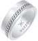 Kuzzoi Herrenring Bandring für Männer mit Panzerketten Element oxidiert, Breiter Silberring (8 mm) poliert, Ring für Herren aus 925 Sterling Silber, Ringgröße 60