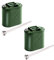 Wooauto 10L/20L/25L Verdickte Kraftstoffkanister,2Stück Metallkanister Reservekanister Benzinfass Tragbare Rostfreie Benzinkanister Treibstoff Kanister mit Ölführungsrohr für Autos und Motorräder,25L