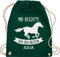 Turnbeutel Rucksack - Pferd Pferde - Mir reichts ich geh reiten - Unisize - Dunkelgrün - tasche zum reit sachen für mädchen pferden gehe beutel pferderucksäcke pferdemotiv reicht s stoffbeutel