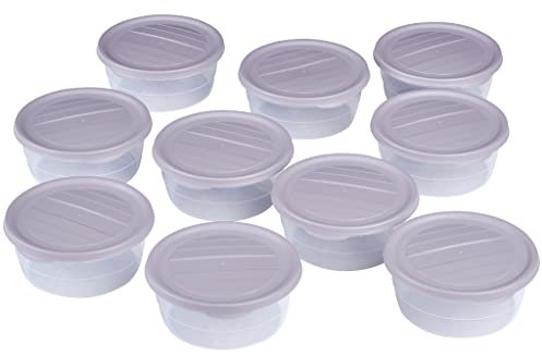 RoyalFay® Pizzaballenbox Piccolo 10er Set – Gärboxen mit Deckel Farbe softviolett – lebensmittelechte Mealprepbox für Pizzateigballen & Zutaten – stapelbar, BPA-frei & Made in EU