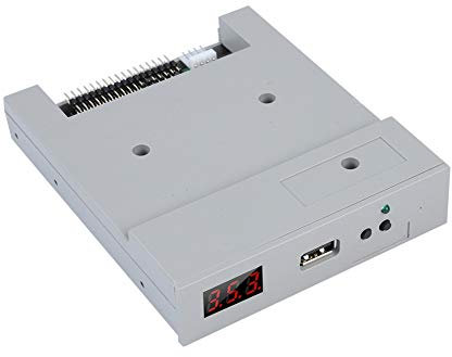 Tbest SFR1M44-U100 Diskettenlaufwerk, Diskettenlaufwerk-Emulator, USB Floppy Emulator SFR1M44-U100 3,5 Zoll 1,44 MB USB SSD Diskettenlaufwerk-Emulator Plug and Play