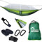 MAJESTIC SPORT Camping Hängematte Outdoor mit Moskitonetz, Leichte Nylon 210T Camping Reisehängematte 250 kg260x140 cm, tragbar für Ausflüge in die Berge in den Wald, Grün