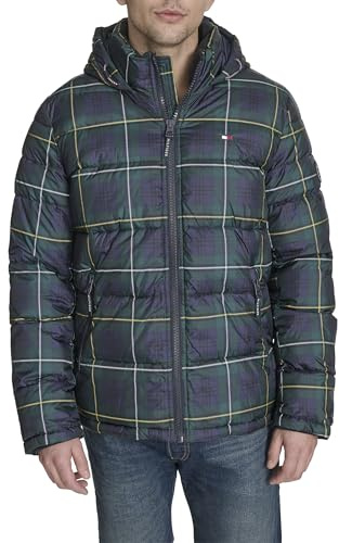Tommy Hilfiger Adaptive Herren Hooded Puffer Jacket (Standard And Big & Tall) Daunenalternativer Mantel
