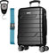 NOWI Handgepäckskoffer Bergamo – Koffer 37L mit Hartschale, Zahlenschloss & 4 Rollen – Leichter Kabinentrolley 55x40x20 cm, robust & ideal als Reisekoffer mit Rollen klein für Flugreisen (schwarz, M)