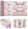 Jizxol 28 cm x 10 m Tischläufer Rosegold, Tischläufer Hochzeit, Tischläufer aus Polyester, Glänzende Tischdekoration für Party, Hochzeit, Kommunion, Geburtstag, Valentinstag, Weihnachten usw.