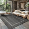Carpettex Outdoor Teppich Wetterfest 300x400 (280 x 370 cm) Sisal Optik Schwarz - Ideal für Balkon, Garten, Terrasse und als Küchenteppich - Teppich Waschbar, Flachgewebe, Wasserfest, Pflegeleicht