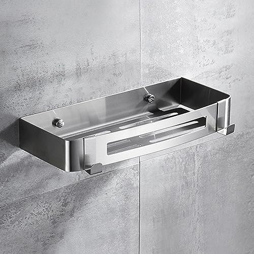 YEAMKE Stativregal Bad-Eckregal Ablageregal, einlagig (gebürstet)