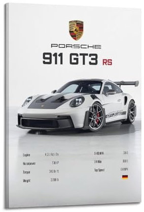 LADV 911 GT3 RS Statistik-Poster, Rennsportwagen, dekoratives Gemälde, Leinwand, Wandkunstwerk, Bild, 30 x 45 cm