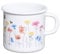Riess, 0221-070, Emaille Topf mit Bördel, Kaffeebecher, Durchmesser 8cm, 0.375 Liter Inhalt, 3/8 Liter, LBH 11,1x8,8x8,4cm, Gew. 0,192kg (FLORA)