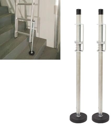 Ladder Leveling Feet, 2pcs 60cm Extension Ladder Leveler Stabilizer Universal Adjustable Ladder Levelers Feet Not-slip Ladder Ground Leveler Feet for Stairs, Screws and Wrench Inc