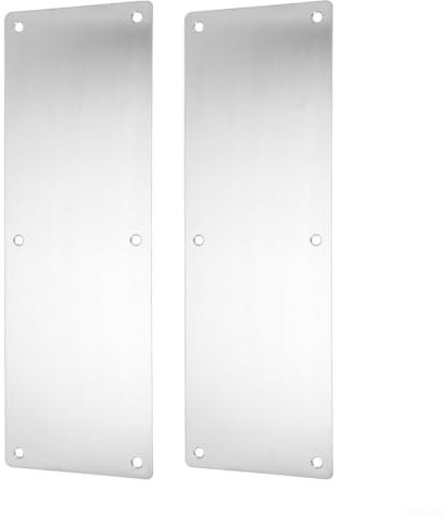 Placas de protección para puerta, 2 unidades, placa de empuje de puerta de repuesto para puerta interior o exterior, protección de puerta de acero inoxidable