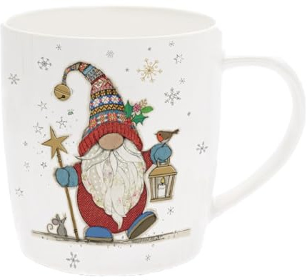 Widdle Gifts Bug Art Stylish Christmas Mug, Christmas Coaster or Christmas Gift Bag - Gonk Design (Mug 6668)