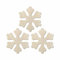 Kleenes Traumhandel – 3er Set Holz-Schneeflocken, 10 cm, zum Selbstbemalen – Ideale Weihnachts- und Winterdekoration mit Aufhänge-Loch