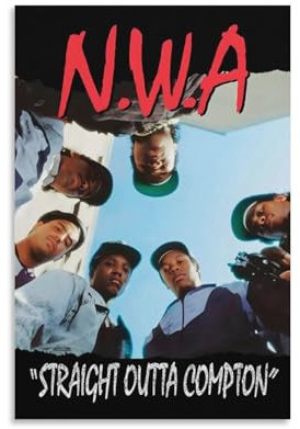NWA Straight Outta Compton Leinwandposter Schlafzimmer Dekoration Landschaft Büro Valentinstag Geburtstagsgeschenk ungerahmt 30 x 45 cm
