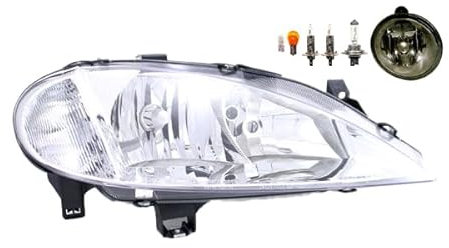 Johns, Scheinwerfer Halogen Front passend für Renault Megane I 03/99-08/03 H7 H1 Rechts + Nebelscheinwerfer + Leuchtmittel