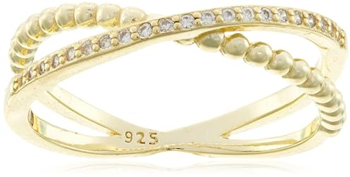 Beneto Gold plattierter Doppelring mit Silber AGG196 - Schaltung: 60 mm sBE0450-60 Marke, Estándar, Nicht-Edelmetall, Kein Edelstein