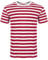 Generic Mens Womens T.Shirts Ladies Striped Short Half Sleeves Cotton Top Round Neck Kids Casual Crewneck Summer Wear (Red/White XXL)