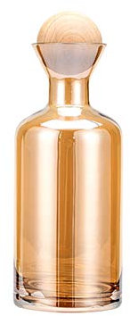 Karaffen Haushaltsglas Karaffe mit Holzkugelstaub und elegantem Glaskrug for Milch, Saft, kalte und heiße Getränke 1200 ml Wasserkaraffe (Color : B)