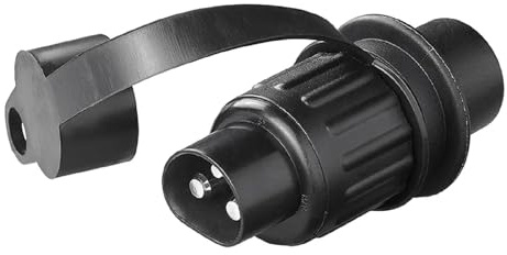ProPlus 2 STK Anhängerstecker AHK 3 polig 12 V Kunststoff wasserdicht 25 A | Anhänger Stecker für LKW, Traktor, PKW, Landmaschinen, Forstwirtschaft und Unimog, je 76 mm lang und schwarz