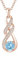 LOCIBLO March Birthstone Necklaces for Women 925 Sterling Silver Infinity Pendant 18K Rose Gold Plated Blue Synthetic Aquamarine Necklace Jewellery for Her, 16+2