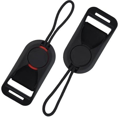 XIASHENG 2 Pezzi Fibbia Sgancio Rapido Fotocamera,Accessori Macchina Fotografica Fotografia Accessori,Fibbia Della Fotocamera Adattatore per La Maggior Parte dei Camera Strap Standard(Nero+Rosso)