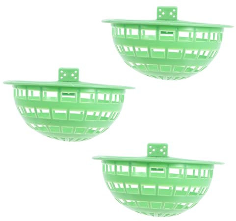 MILISTEN 3st Rundes Vogelnest Taubennest Brutschalen Für Tauben Taubenzuchtschale Vogelbrutnest Nistschale Für Tauben Brutschale Für Tauben Vogelzuchtangebot Nistschale Für Vögel Abs Green