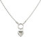 Generic Unisex Adults Lock Heart Necklace, 925 Sterling Silver, Silver, Modern Style, Padlock Necklace For Women And Men