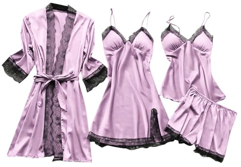 WILLBEST Womens Lingerie Set Sexy Plus Size Front Open Closure Lace Teddy Babydolls Sleepwear Nightwear Slips Floral Embroidery Sheer Nightdress for Valentines mesh lace