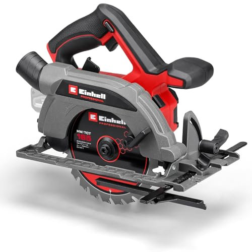 Einhell Professional Sega circolare manuale a batteria TP-CS 18/165 Li BL - Solo Power X-Change (18 V, Brushless, lama Ø 165 mm, regolazione dell'angolo di taglio senza attrezzi, senza batteria)