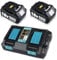 2 Pack 18V 5.5Ah Replacement for Makita BL1850B Battery & DC18RD 3.5A 14.4-18V Charger Compatible with Makita 18V Li-ion Battery BL1850B BL1830 BL1840 BL1860