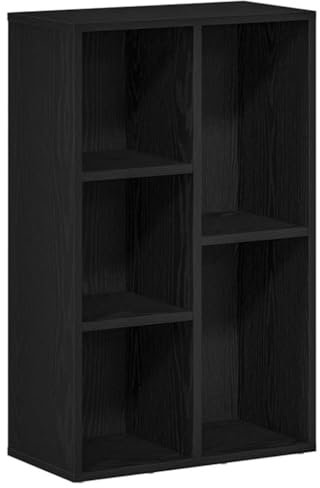 vidaXL Bücherregal Schwarz Eichen-Optik 50x25x80 cm Holzwerkstoff, Bücherständer, Büroschrank, Aktenregal, Bücherschrank, Büroregal, Regal, Regale